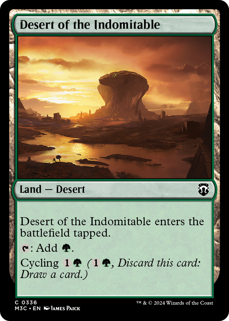 Desert of the Indomitable (Ripple Foil) [Modern Horizons 3 Commander] | Cards and Coasters CA