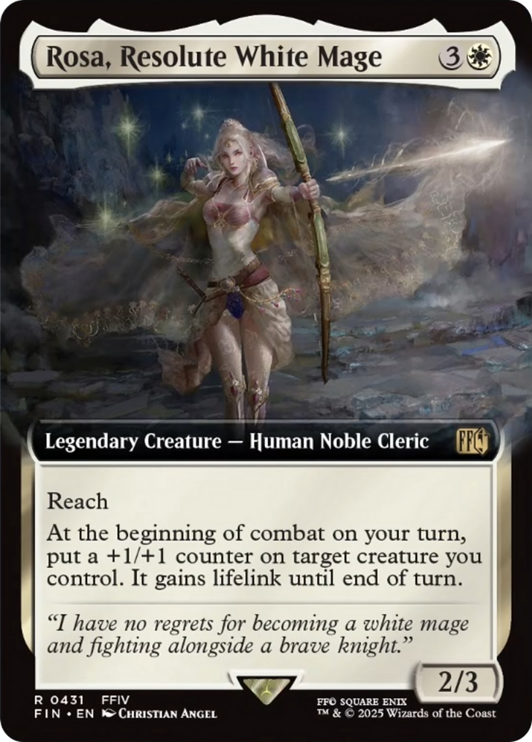Rosa, Resolute White Mage (Extended Art) [FINAL FANTASY] | Cards and Coasters CA