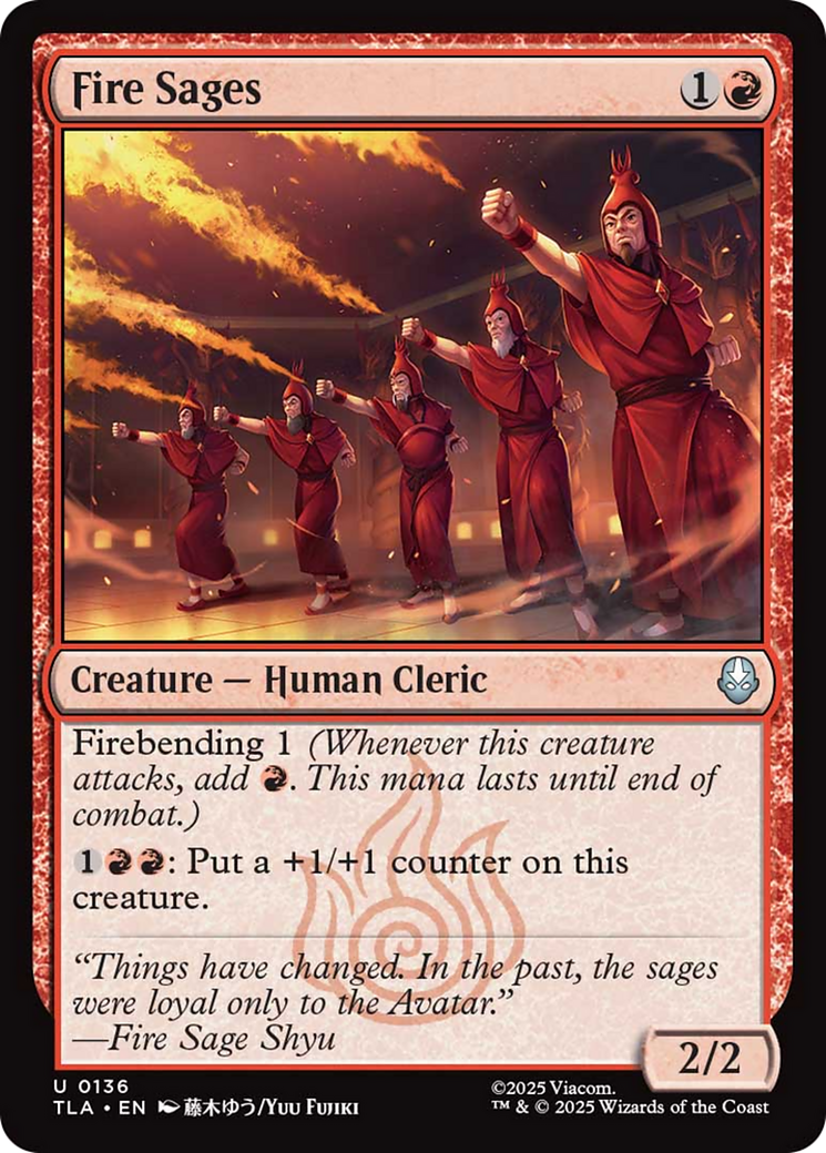 Fire Sages [Avatar: The Last Airbender] | Cards and Coasters CA
