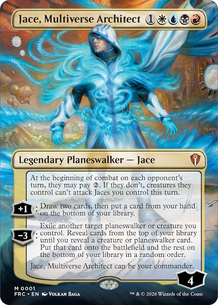 Jace, Multiverse Architect (Borderless) [Reality Fracture Commander] | Cards and Coasters CA
