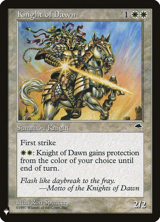 Knight of Dawn [Mystery Booster] | Cards and Coasters CA