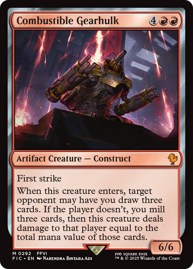 Combustible Gearhulk [FINAL FANTASY Commander] | Cards and Coasters CA