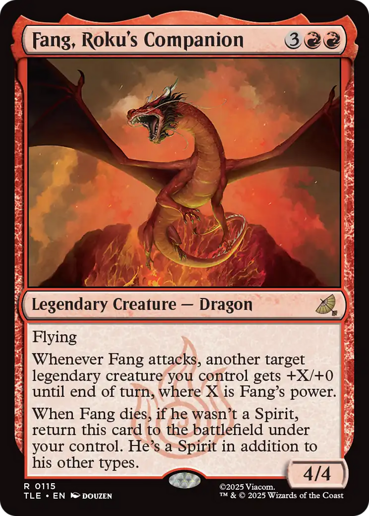 Fang, Roku's Companion [Avatar: The Last Airbender: Eternal-Legal] | Cards and Coasters CA
