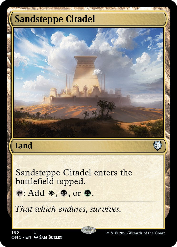 Sandsteppe Citadel [Phyrexia: All Will Be One Commander] | Cards and Coasters CA