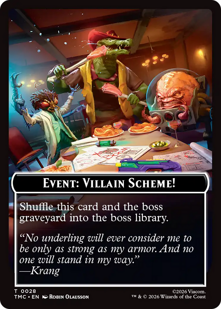 Event: Villain Scheme! [Teenage Mutant Ninja Turtles Commander Tokens] | Cards and Coasters CA