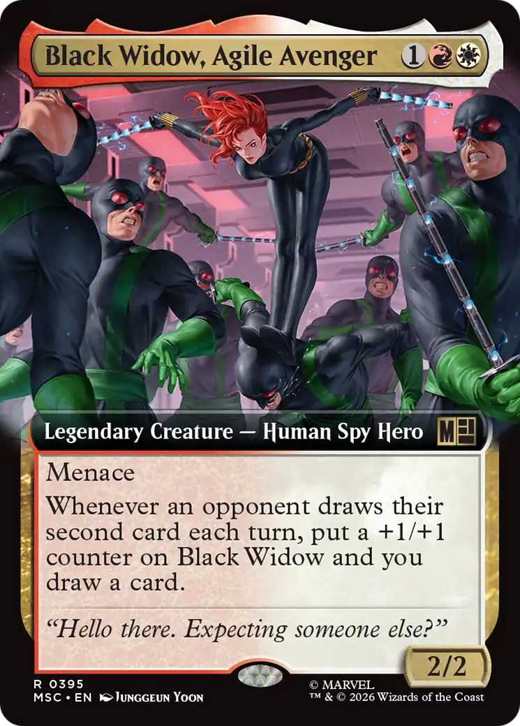 Black Widow, Agile Avenger (Extended Art) [Marvel Super Heroes Commander] | Cards and Coasters CA