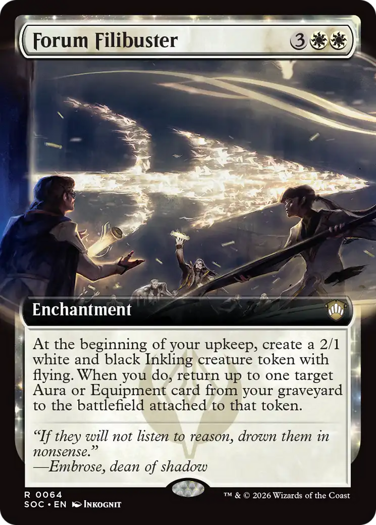 Forum Filibuster (Extended Art) [Secrets of Strixhaven Commander] | Cards and Coasters CA