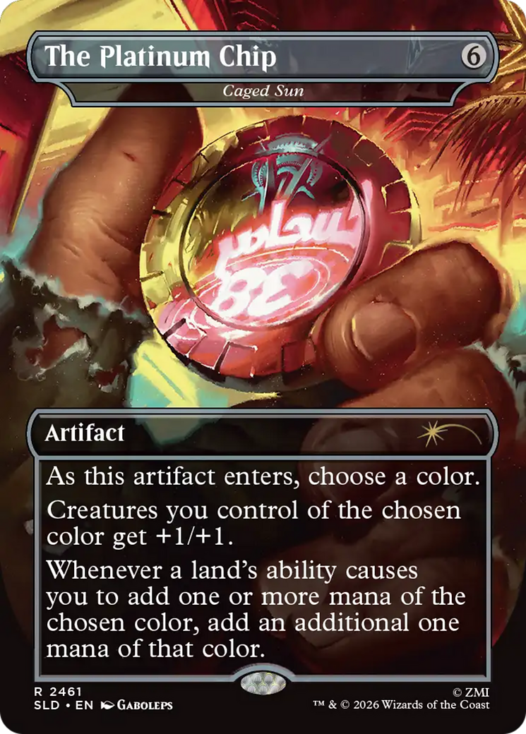 The Platinum Chip - Caged Sun [Secret Lair Drop Series] | Cards and Coasters CA