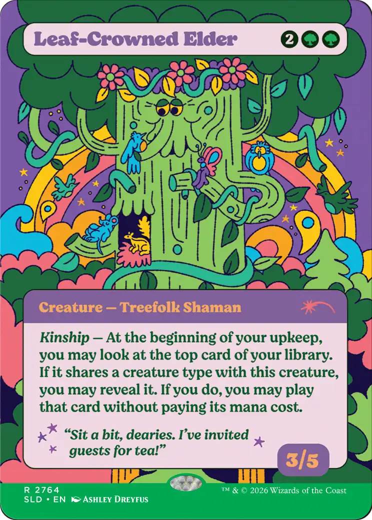 Leaf-Crowned Elder [Secret Lair Drop Series] | Cards and Coasters CA
