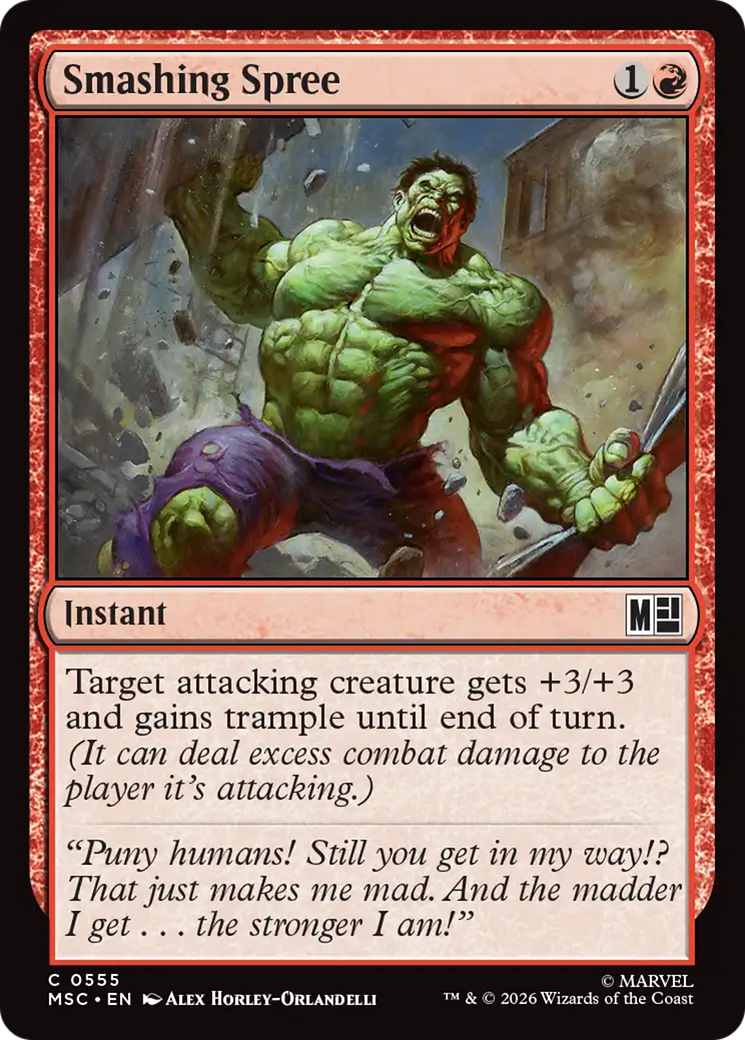 Smashing Spree [Marvel Super Heroes Commander] | Cards and Coasters CA