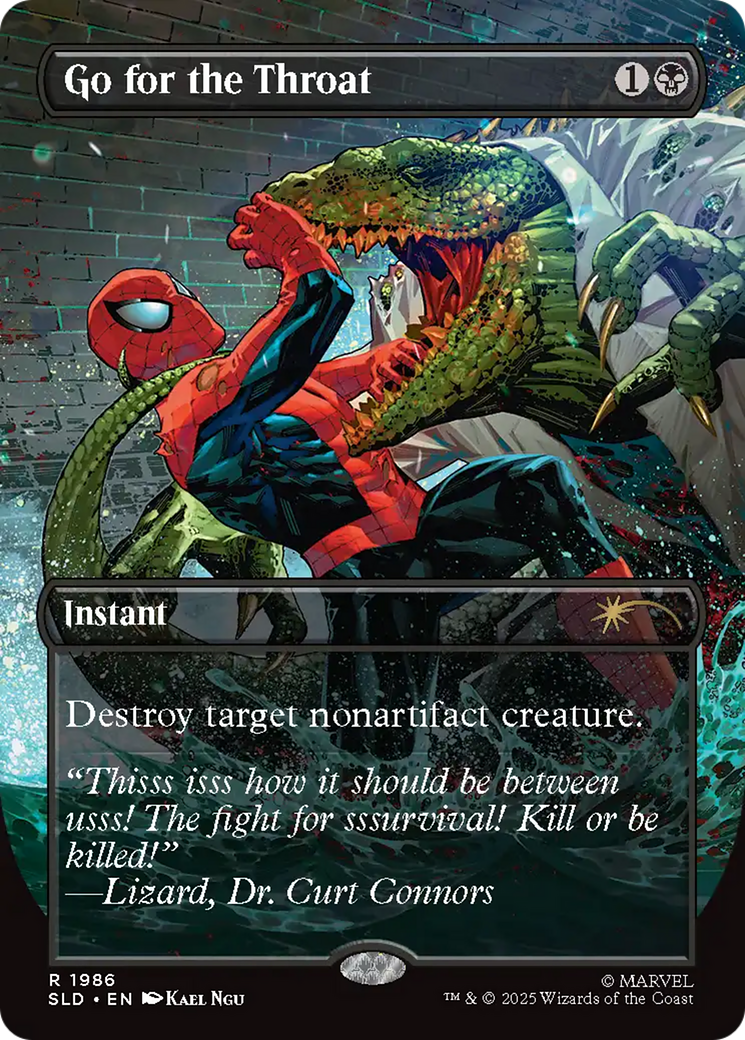 Go for the Throat (Rainbow Foil) [Secret Lair Drop Series] | Cards and Coasters CA