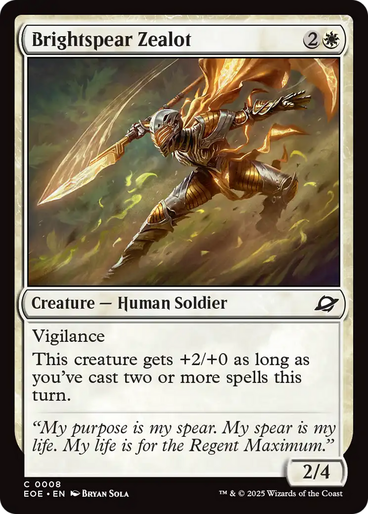 Brightspear Zealot [Edge of Eternities] | Cards and Coasters CA
