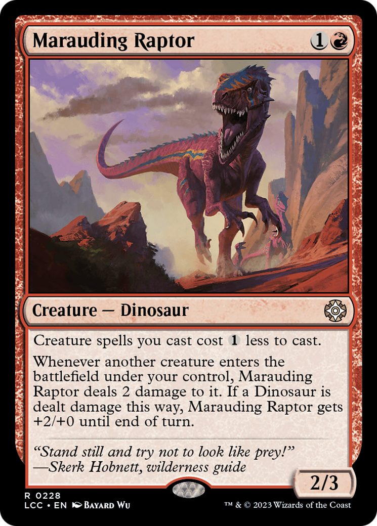 Marauding Raptor [The Lost Caverns of Ixalan Commander] | Cards and Coasters CA