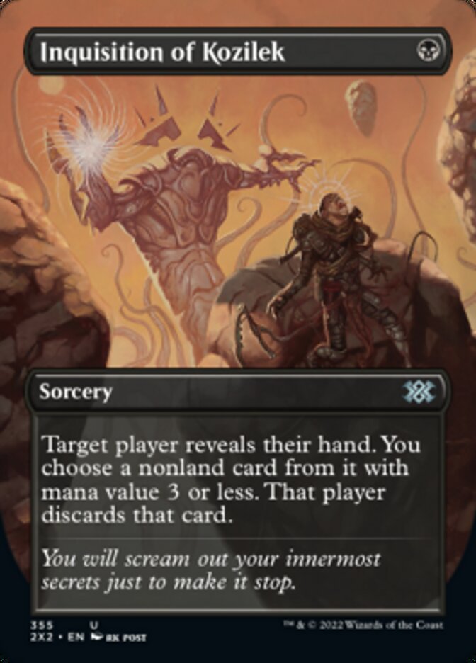 Inquisition of Kozilek (Borderless Alternate Art) [Double Masters 2022] | Cards and Coasters CA