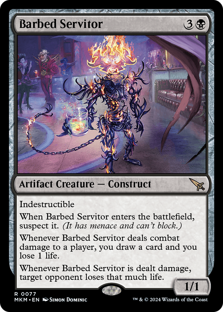 Barbed Servitor [Murders at Karlov Manor] | Cards and Coasters CA