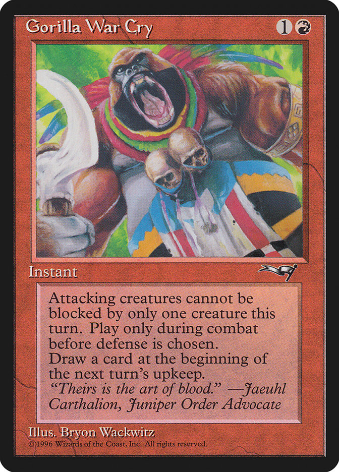 Gorilla War Cry (Sickle Blade) [Alliances] | Cards and Coasters CA