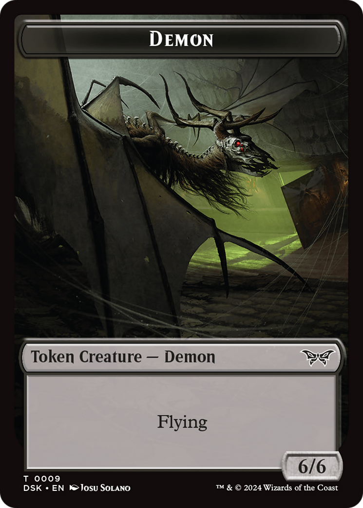 Demon Token [Duskmourn: House of Horror Tokens] | Cards and Coasters CA