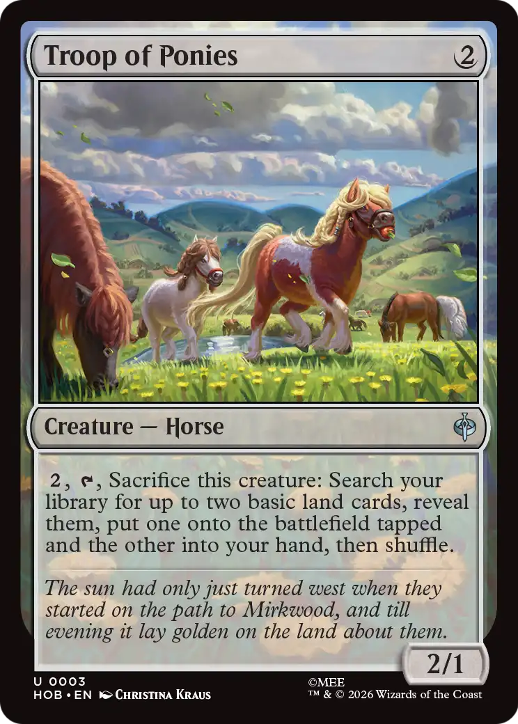 Troop of Ponies [The Hobbit] | Cards and Coasters CA