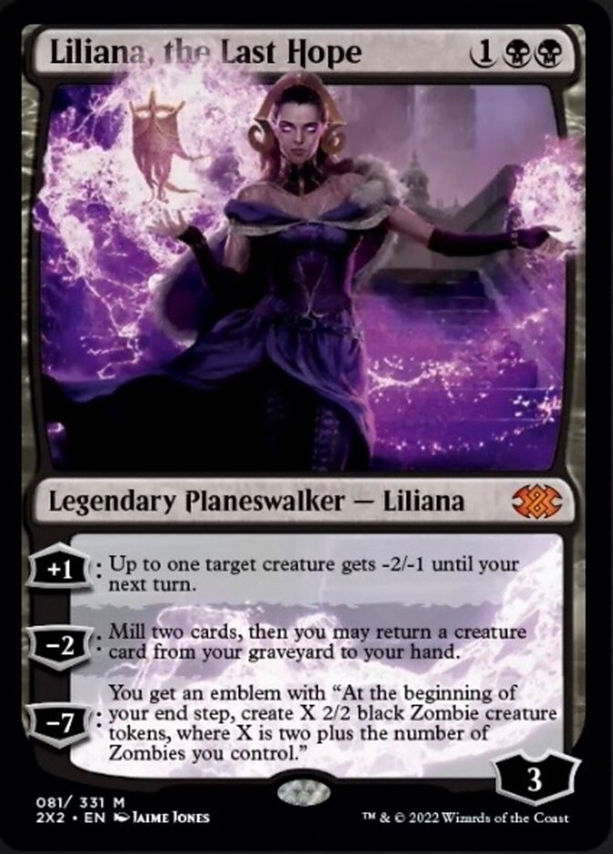 Liliana, the Last Hope [Double Masters 2022] | Cards and Coasters CA