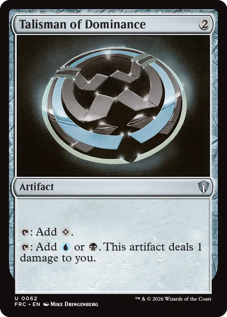 Talisman of Dominance [Reality Fracture Commander] | Cards and Coasters CA