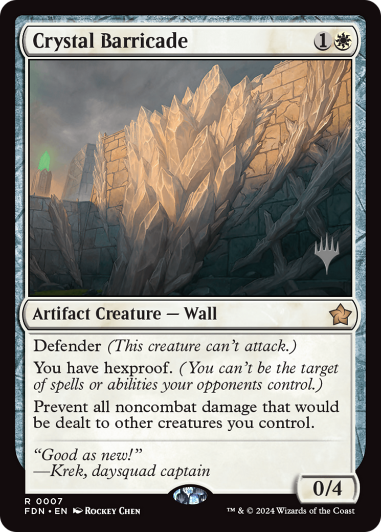 Crystal Barricade [Foundations Promos] | Cards and Coasters CA