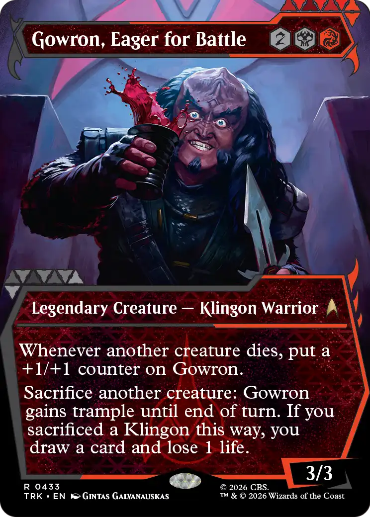 Gowron, Eager for Battle (Showcase) [Star Trek] | Cards and Coasters CA