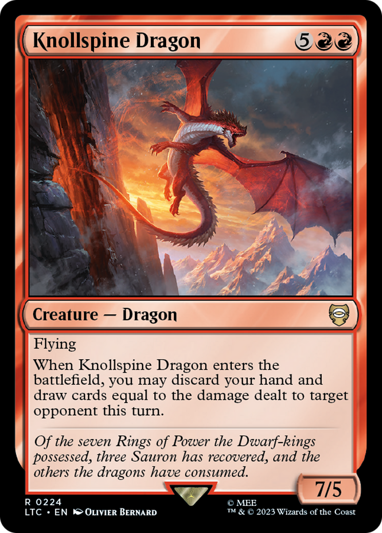 Knollspine Dragon [The Lord of the Rings: Tales of Middle-Earth Commander] | Cards and Coasters CA