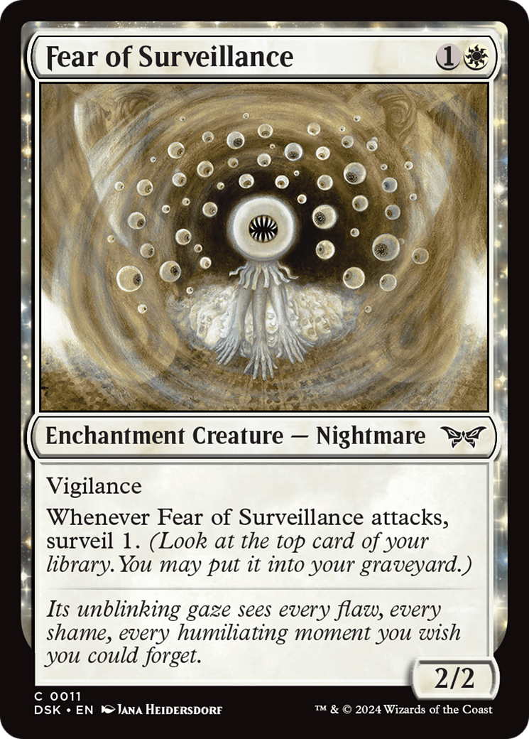 Fear of Surveillance [Duskmourn: House of Horror] | Cards and Coasters CA