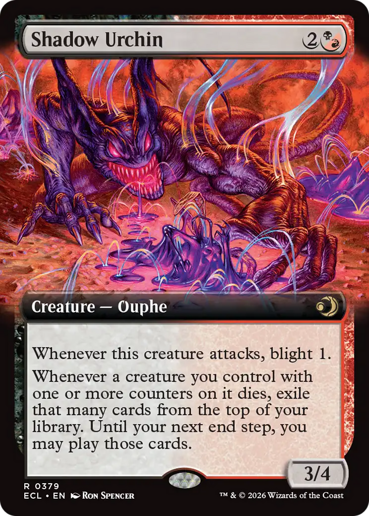 Shadow Urchin (Extended Art) [Lorwyn Eclipsed] | Cards and Coasters CA