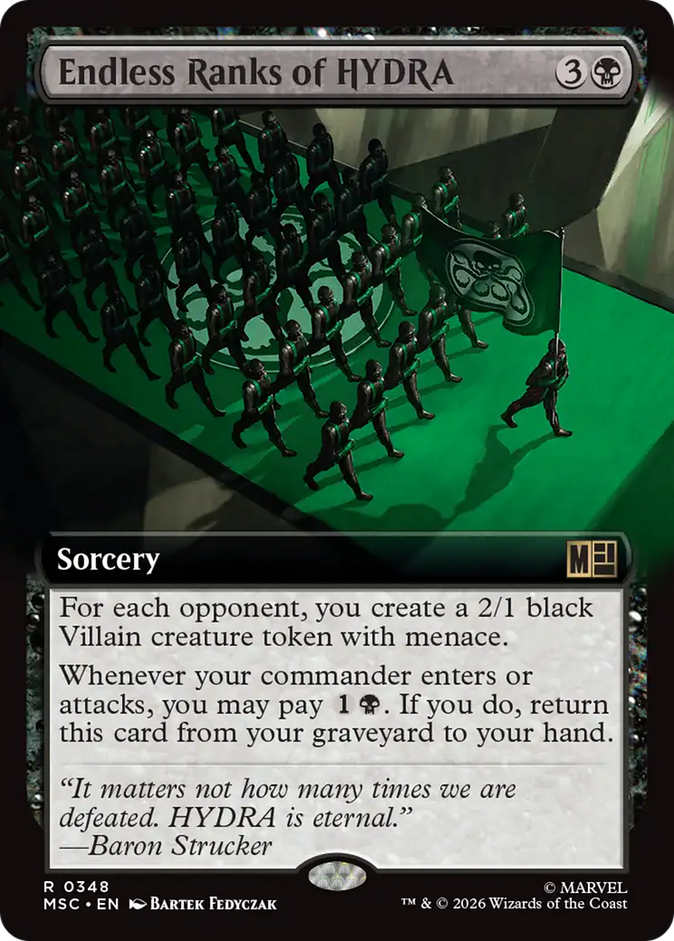 Endless Ranks of HYDRA (Extended Art) [Marvel Super Heroes Commander] | Cards and Coasters CA