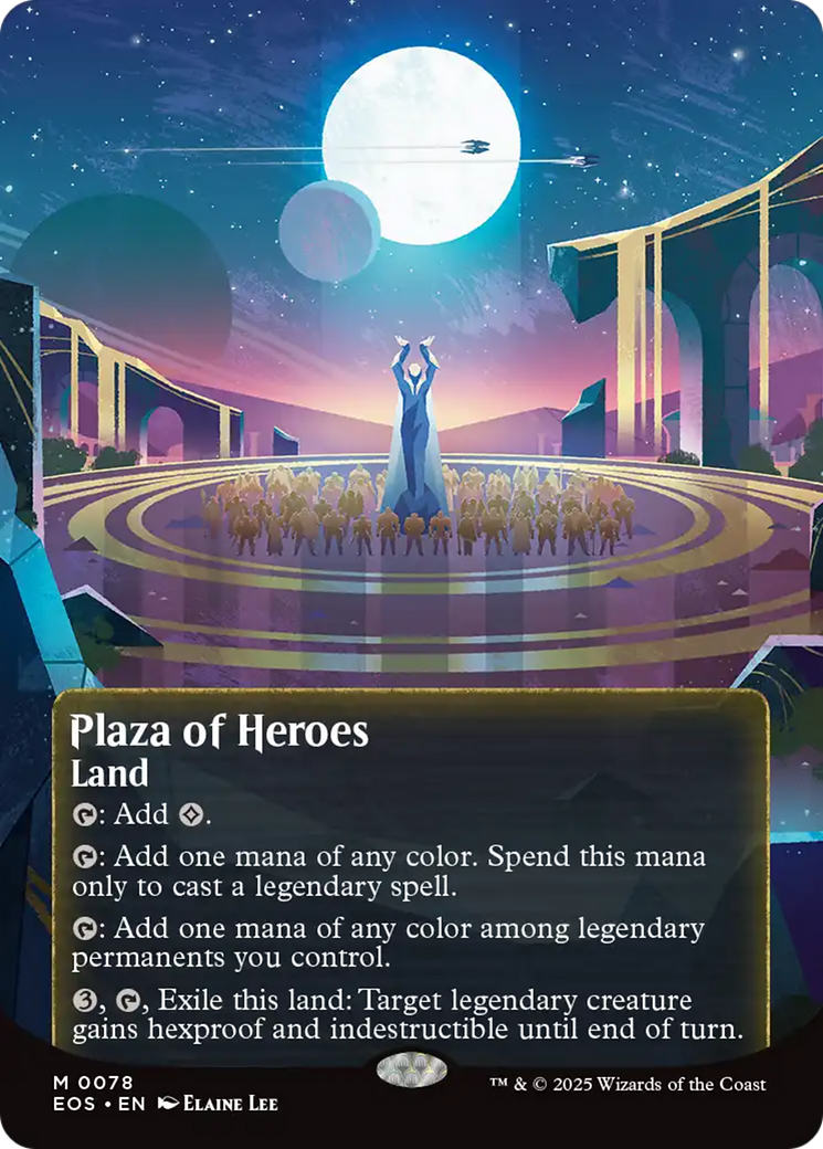 Plaza of Heroes (0078) (Borderless) [Edge of Eternities: Stellar Sights] | Cards and Coasters CA