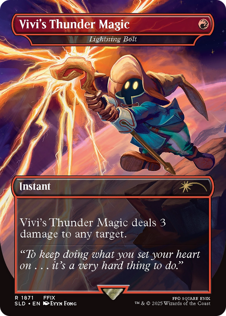 Vivi's Thunder Magic - Lightning Bolt [Secret Lair Drop Series] | Cards and Coasters CA