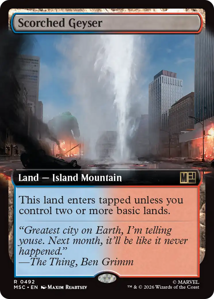 Scorched Geyser (Extended Art) [Marvel Super Heroes Commander] | Cards and Coasters CA