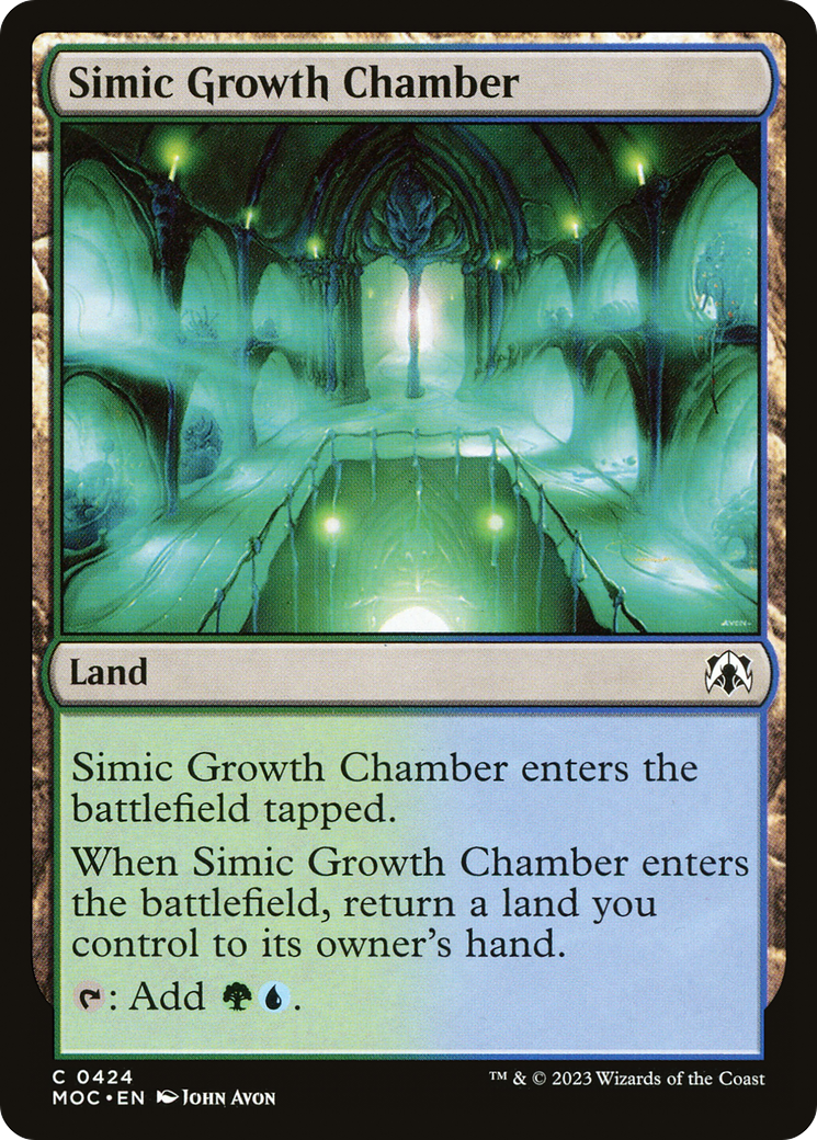 Simic Growth Chamber [March of the Machine Commander] | Cards and Coasters CA