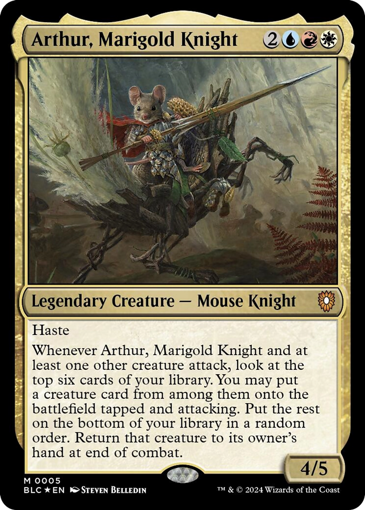 Arthur, Marigold Knight [Bloomburrow Commander] | Cards and Coasters CA