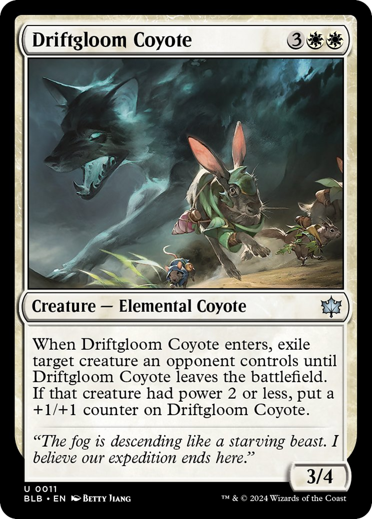 Driftgloom Coyote [Bloomburrow] | Cards and Coasters CA