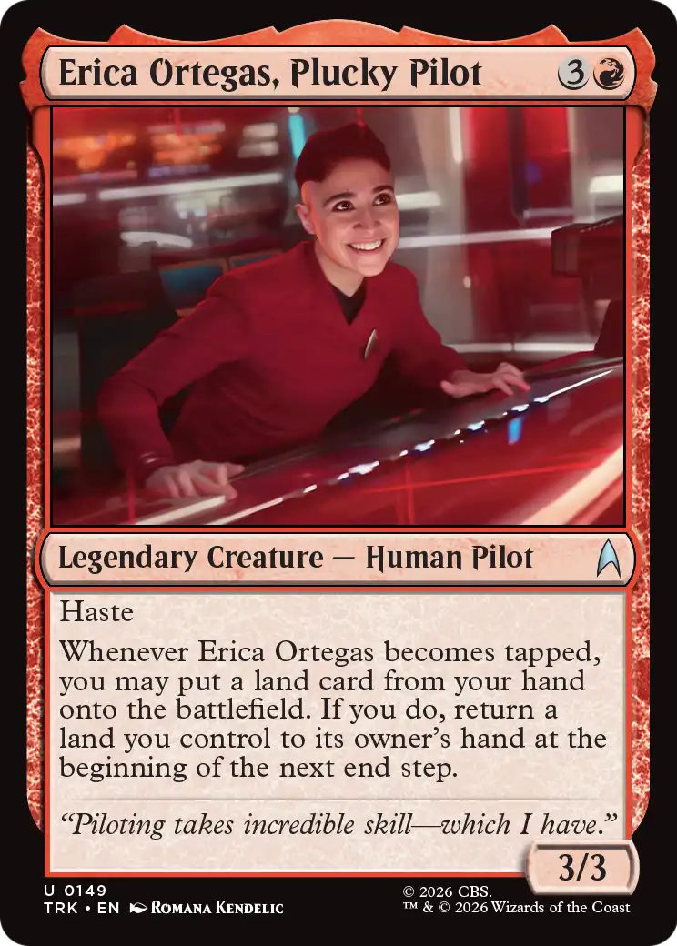 Erica Ortegas, Plucky Pilot [Star Trek] | Cards and Coasters CA