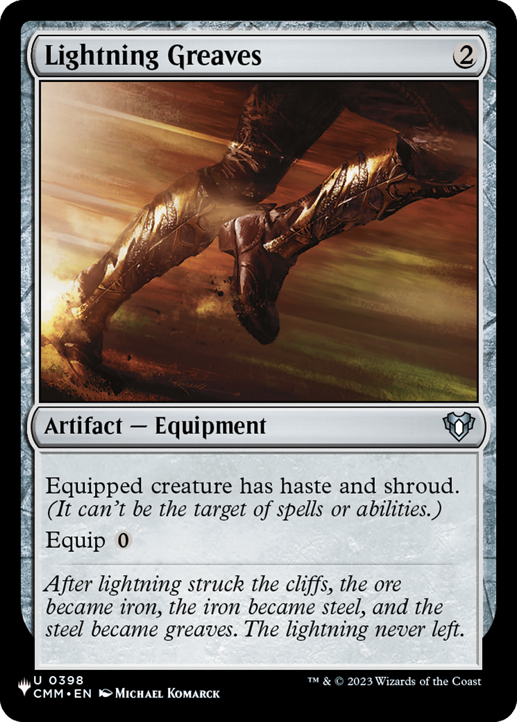 Lightning Greaves (CMM) [The List] | Cards and Coasters CA