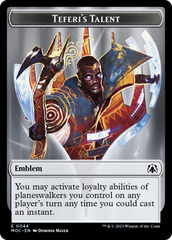 Phyrexian Myr // Teferi's Talent Emblem Double-Sided Token [March of the Machine Tokens] | Cards and Coasters CA