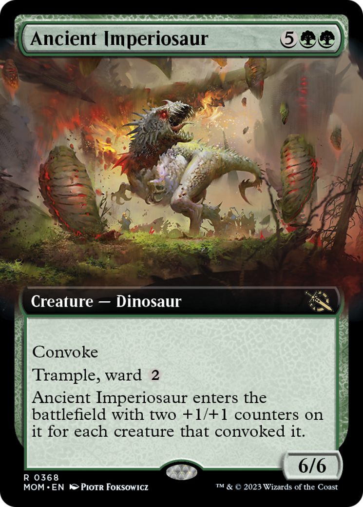 Ancient Imperiosaur (Extended Art) [March of the Machine] | Cards and Coasters CA