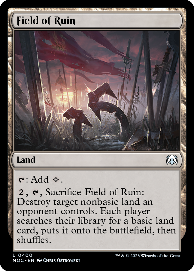 Field of Ruin [March of the Machine Commander] | Cards and Coasters CA