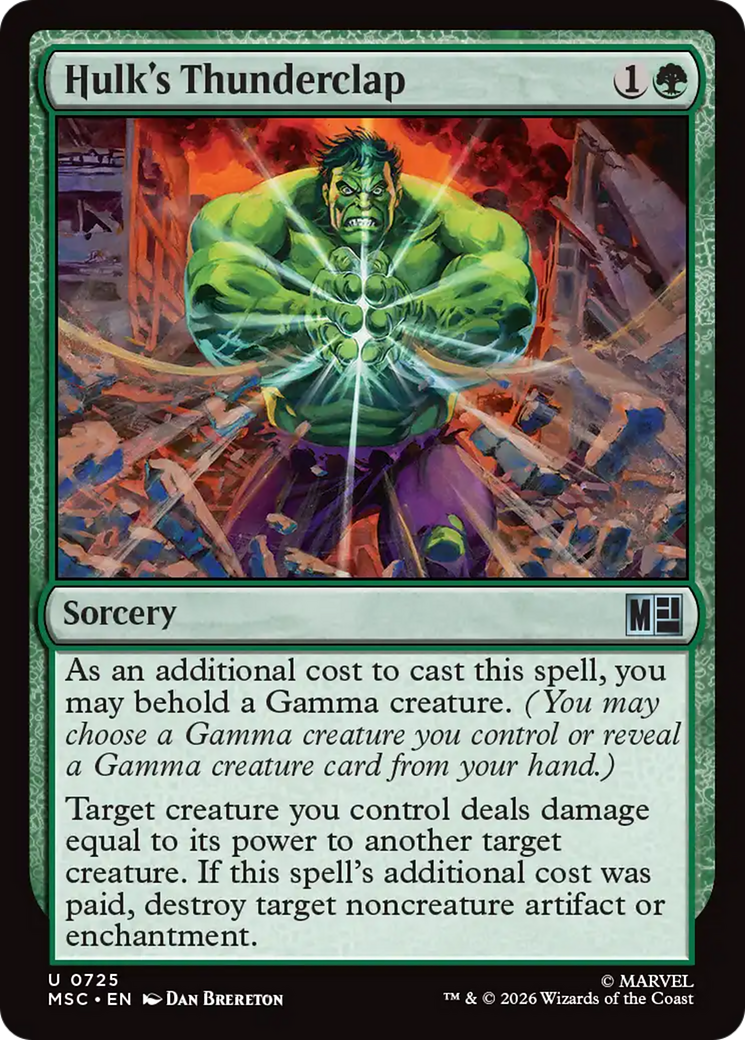 Hulk's Thunderclap [Marvel Super Heroes Commander] | Cards and Coasters CA