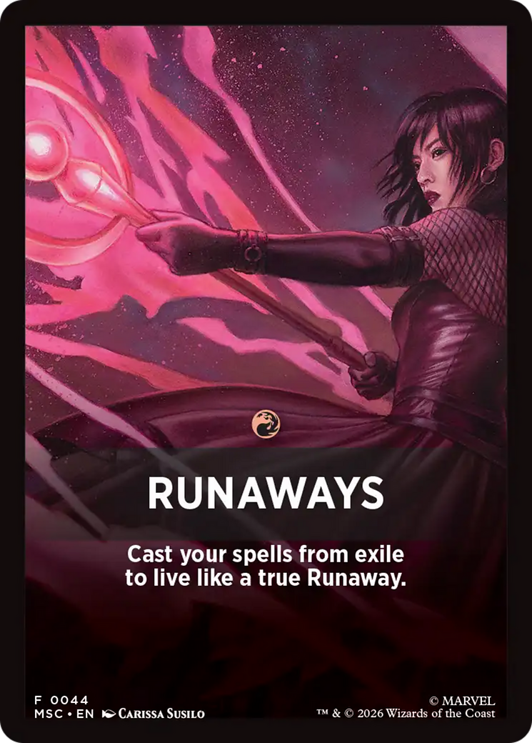 Runaways Theme Card [Marvel Super Heroes Commander] | Cards and Coasters CA