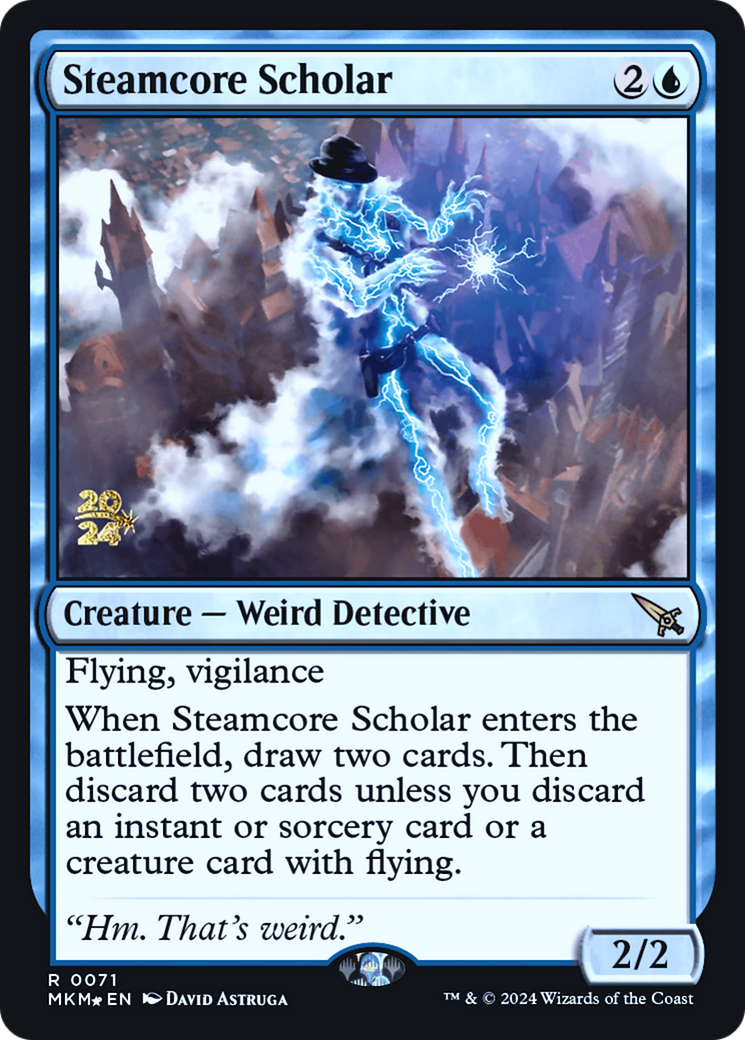 Steamcore Scholar [Murders at Karlov Manor Prerelease Promos] | Cards and Coasters CA