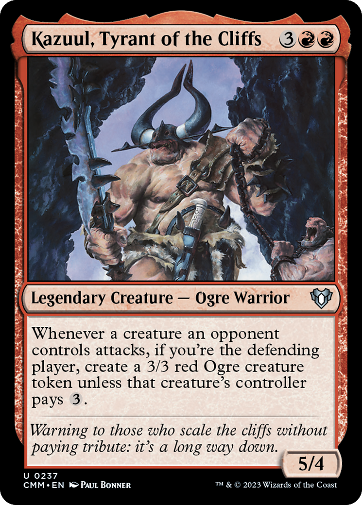 Kazuul, Tyrant of the Cliffs [Commander Masters] | Cards and Coasters CA