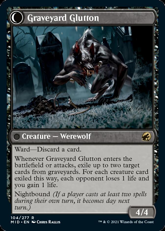 Graveyard Trespasser // Graveyard Glutton [Innistrad: Midnight Hunt] | Cards and Coasters CA