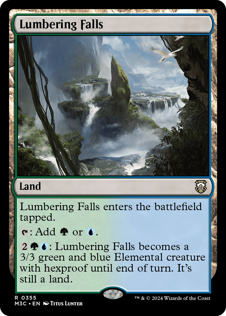 Lumbering Falls (Ripple Foil) [Modern Horizons 3 Commander] | Cards and Coasters CA