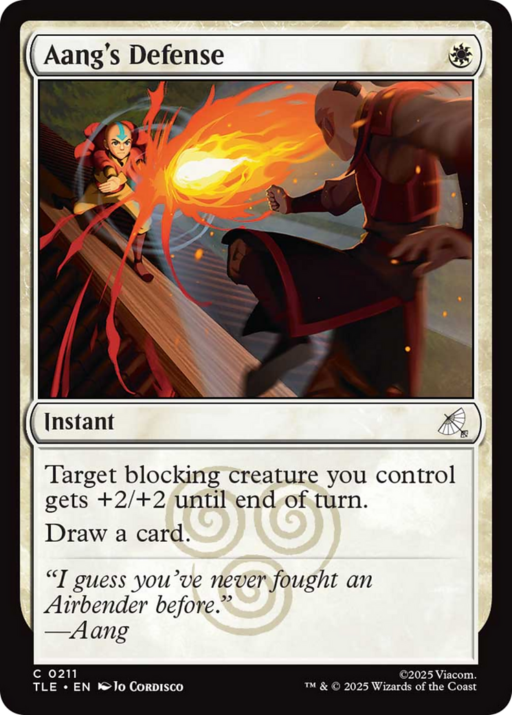 Aang's Defense [Avatar: The Last Airbender: Eternal-Legal] | Cards and Coasters CA