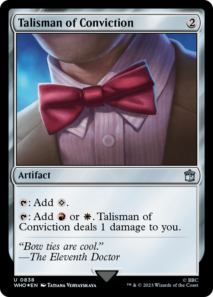 Talisman of Conviction (Surge Foil) [Doctor Who] | Cards and Coasters CA