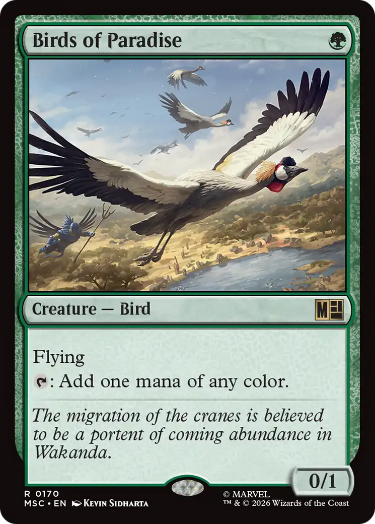 Birds of Paradise (Surge Foil) [Marvel Super Heroes Commander] | Cards and Coasters CA